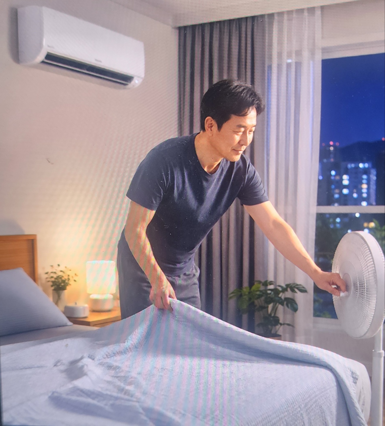 에어컨과 선풍기로 침실 공기를 순환시키는 방법