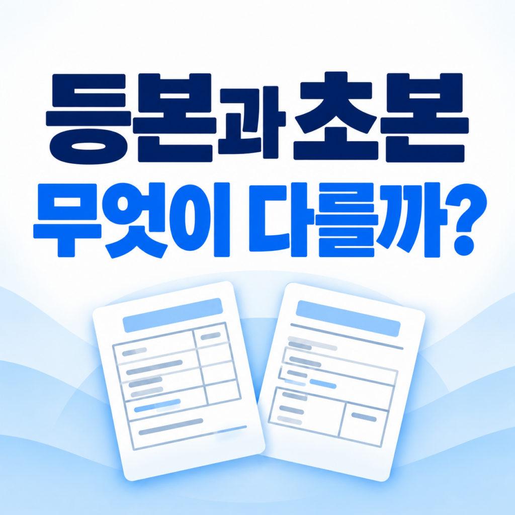 주민등록등본과 초본